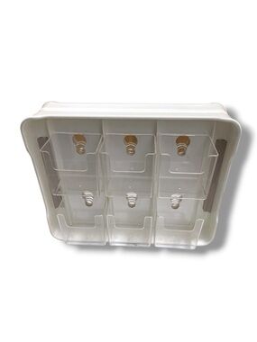 White Tea Organizer Storage with Clear 12 Compartments